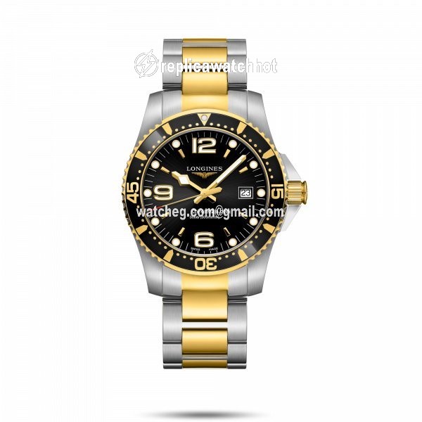Longines HydroConquest Mens watch Unisex Quartz Gold Steel L3.740.3.56.7