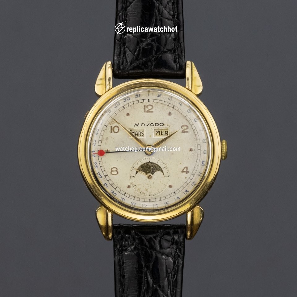 Movado Mens watch Unisex Manual winding Yellow gold R4920