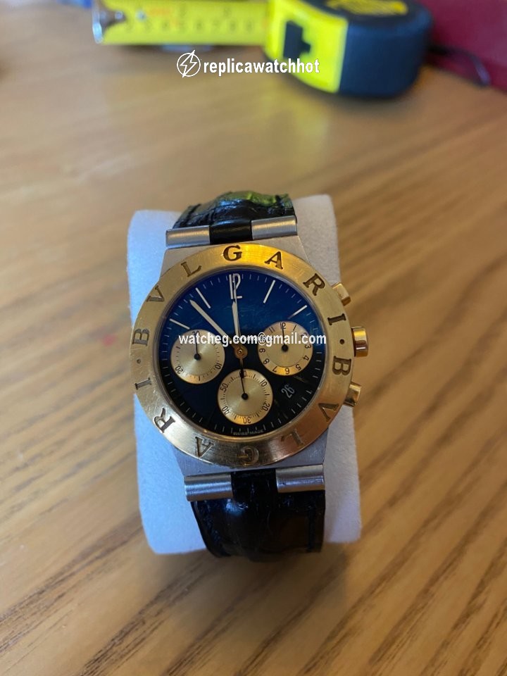 Bulgari Diagono Mens watch Unisex Manual winding Gold Steel CH 35 SG