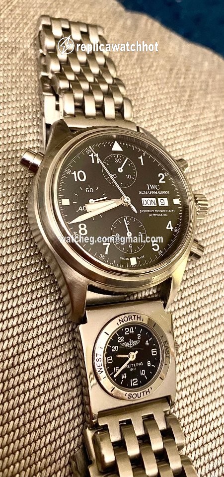 IWC Pilot Double Chronograph Mens watch Unisex Automatic Steel 2829952