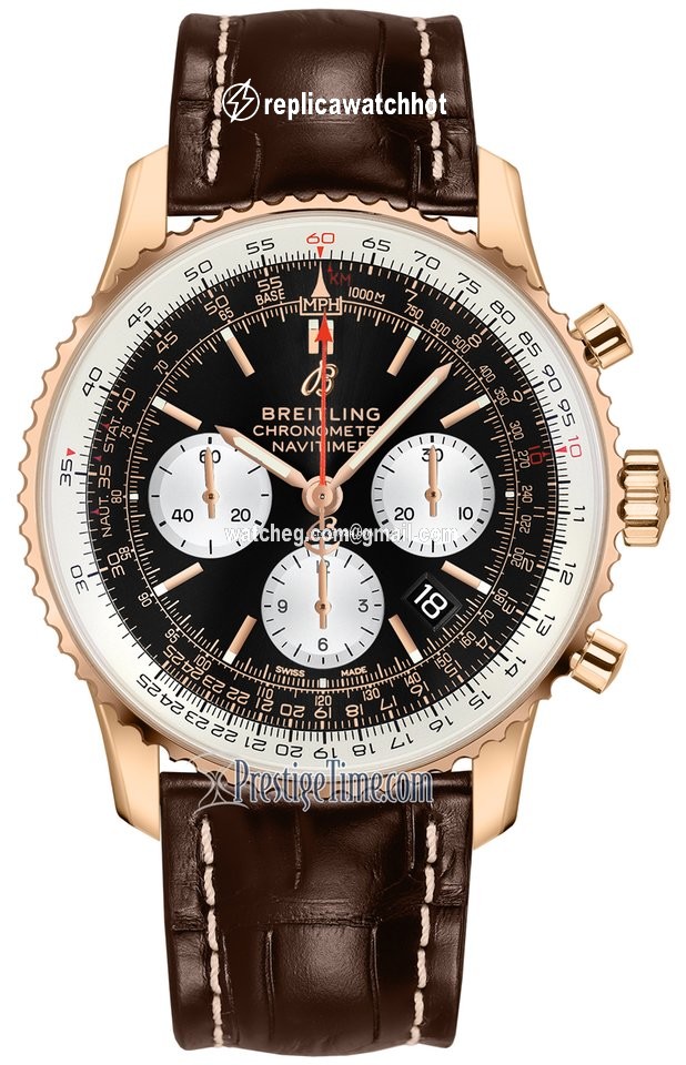 Breitling Navitimer 1 B01 Chronograph 43 Mens watch Unisex Automatic Rose gold rb0121211b1p2