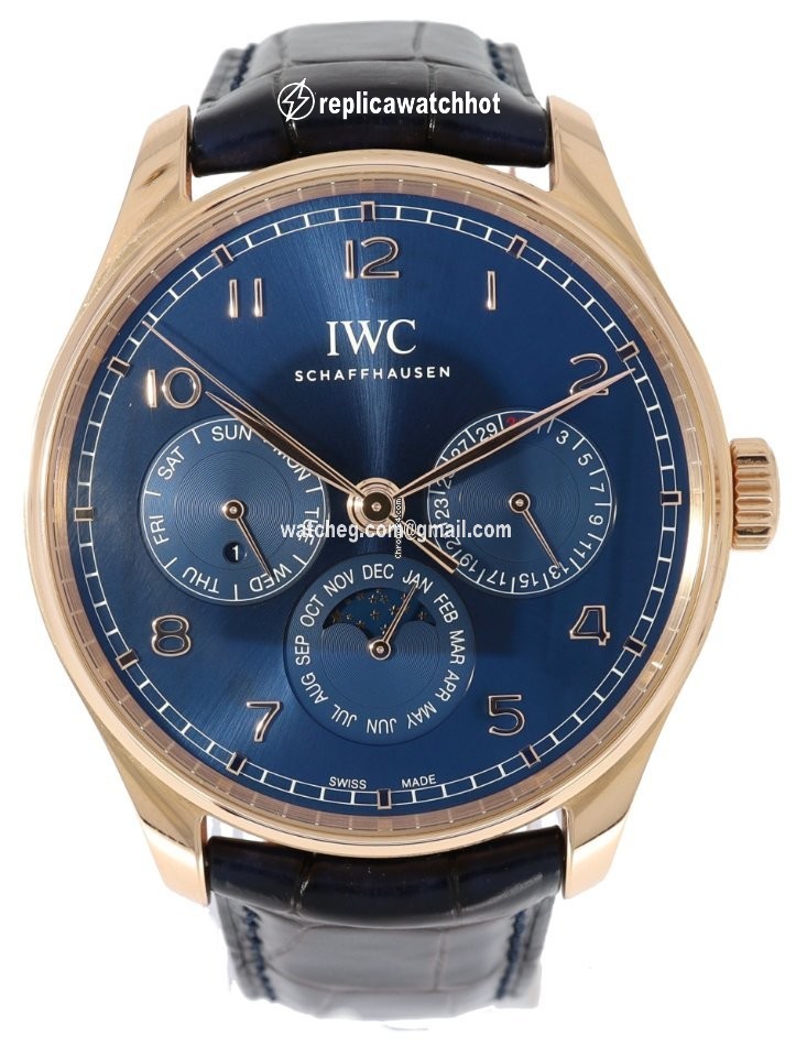 IWC Portuguese Perpetual Calendar Mens watch Unisex Automatic Rose gold IW344205