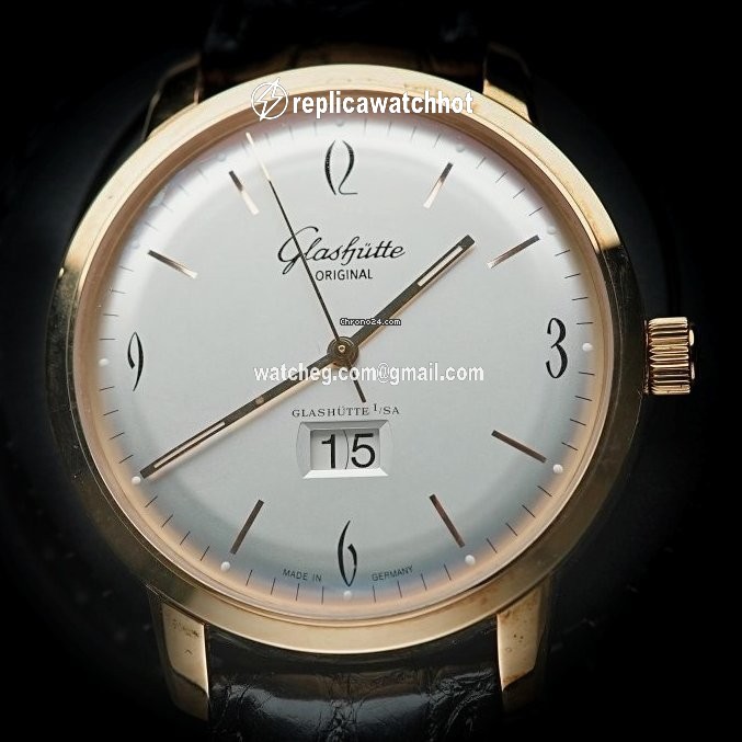 Glashtte Original Sixties Panorama Date Mens watch Unisex Automatic Rose gold 39-47-01-01-04
