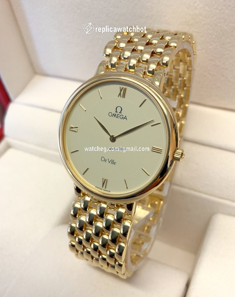 Omega De Ville Mens watch Unisex Quartz Yellow gold 7100.63.00