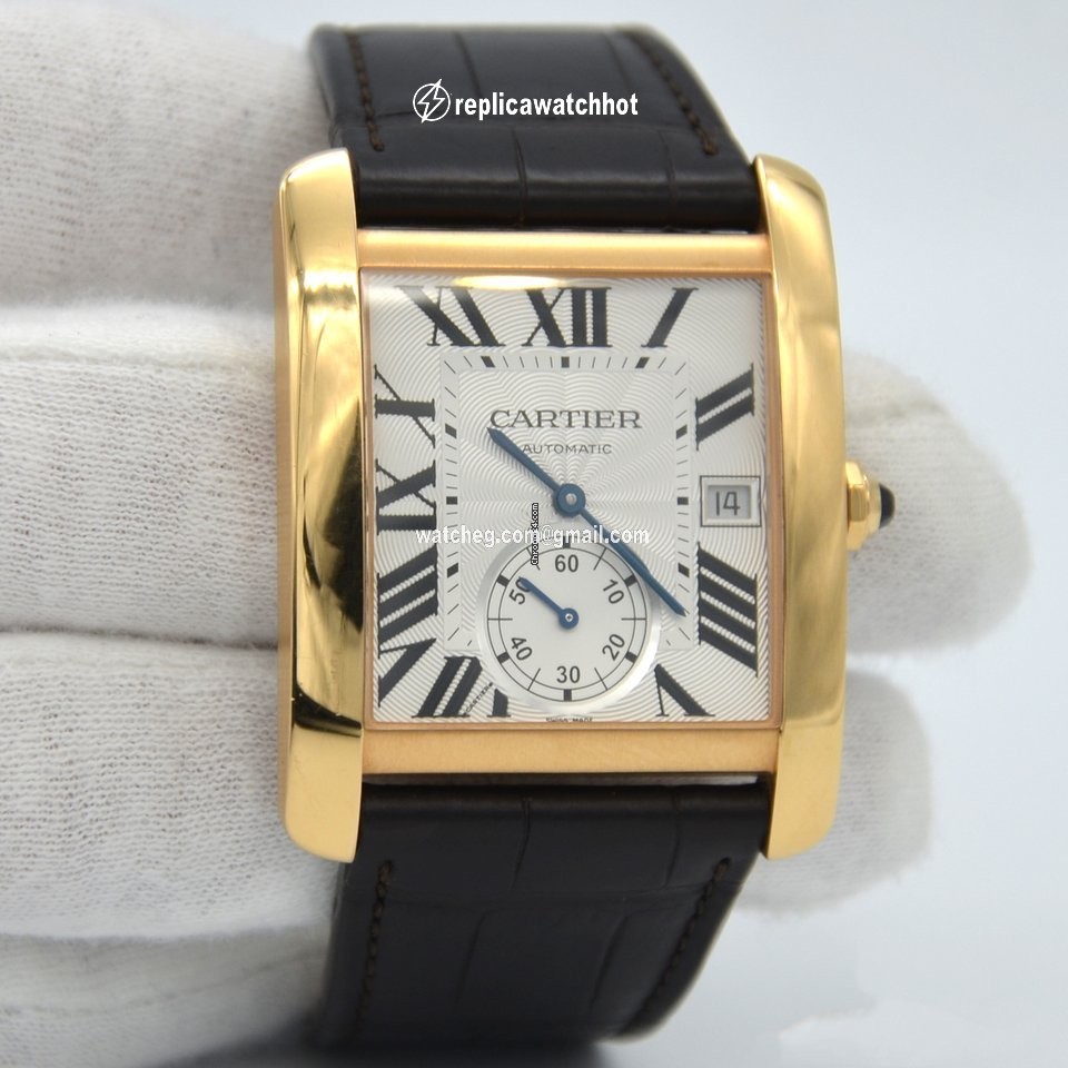 Cartier Tank MC Mens watch Unisex Automatic Rose gold W5330001