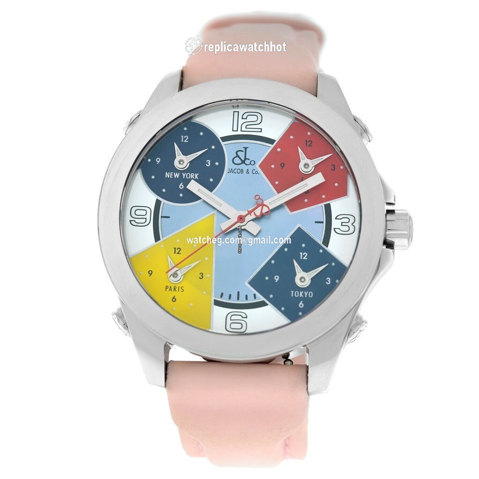 Jacob & Co. Five Time Zone Quartz Steel JCM-7