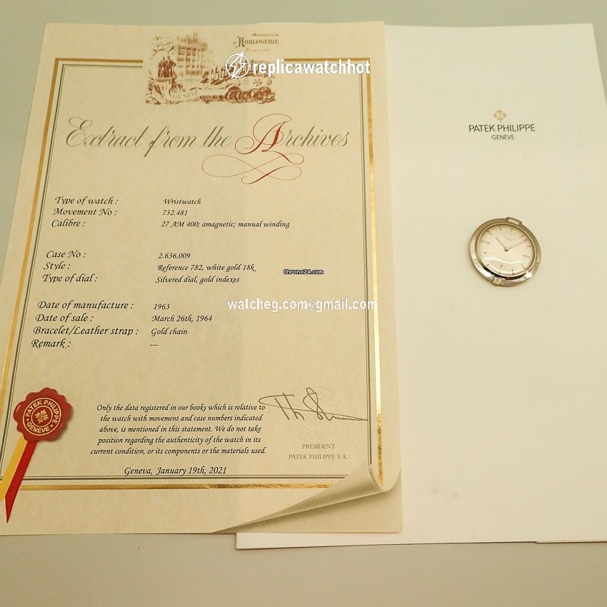 Patek Philippe Mens watch Unisex Manual winding White gold 782