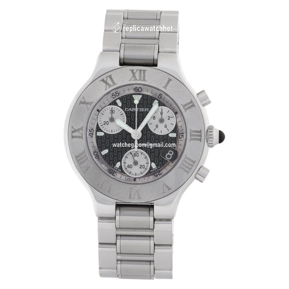 Cartier 21 Chronoscaph Mens watch Unisex Quartz Steel W10172T2