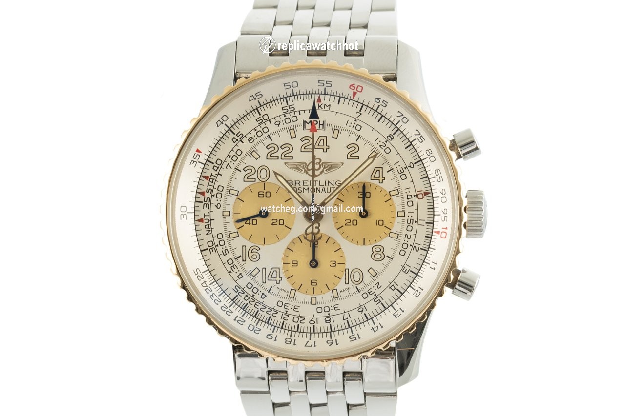 Breitling Navitimer Cosmonaute Mens watch Unisex Manual winding Gold Steel D12022