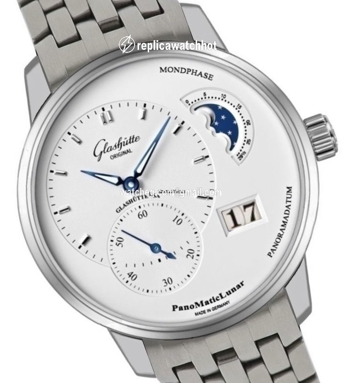 Glashtte Original PanoMaticLunar Mens watch Unisex Automatic Steel 90-02-02-02-04
