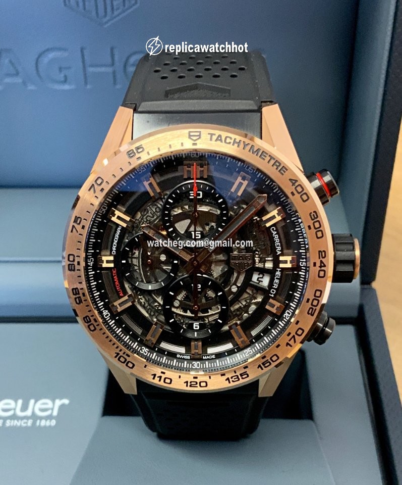 TAG Heuer Carrera Mens watch Unisex Automatic Rose gold CAR205B.FT6087