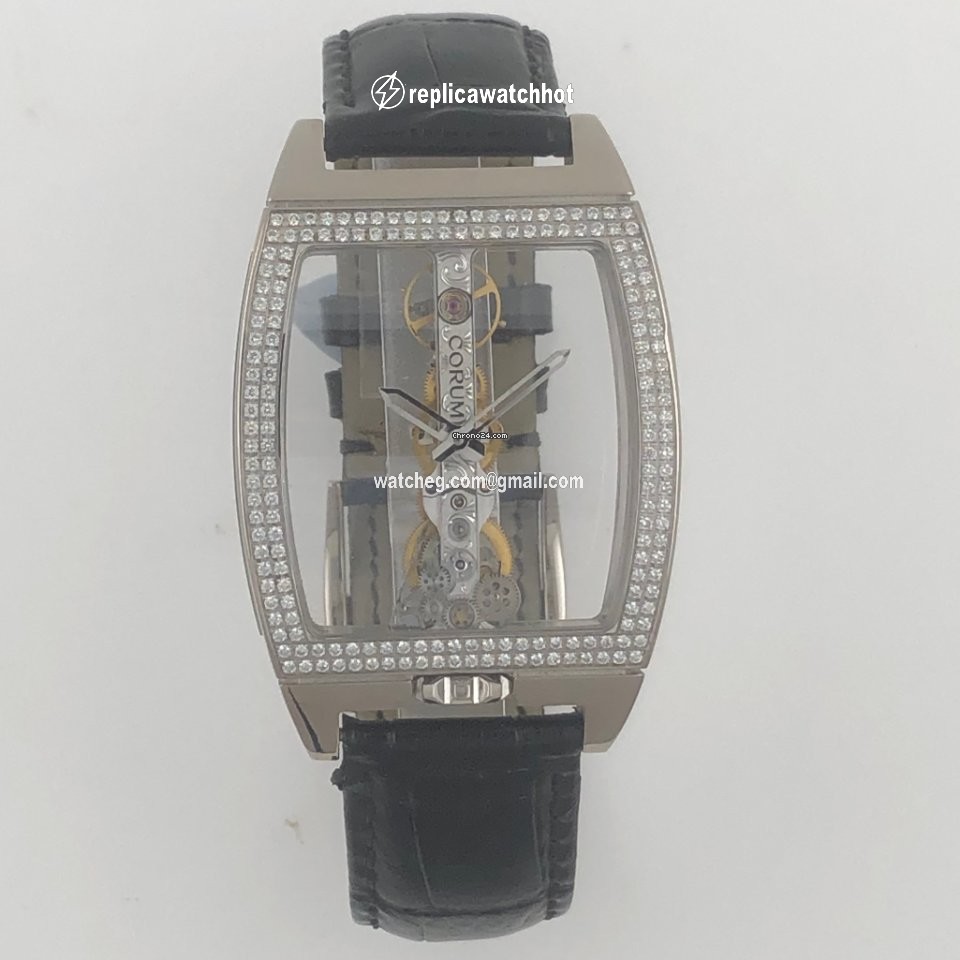 Corum Golden Bridge Mens watch Unisex Manual winding White gold 113.161.69 0001 0000