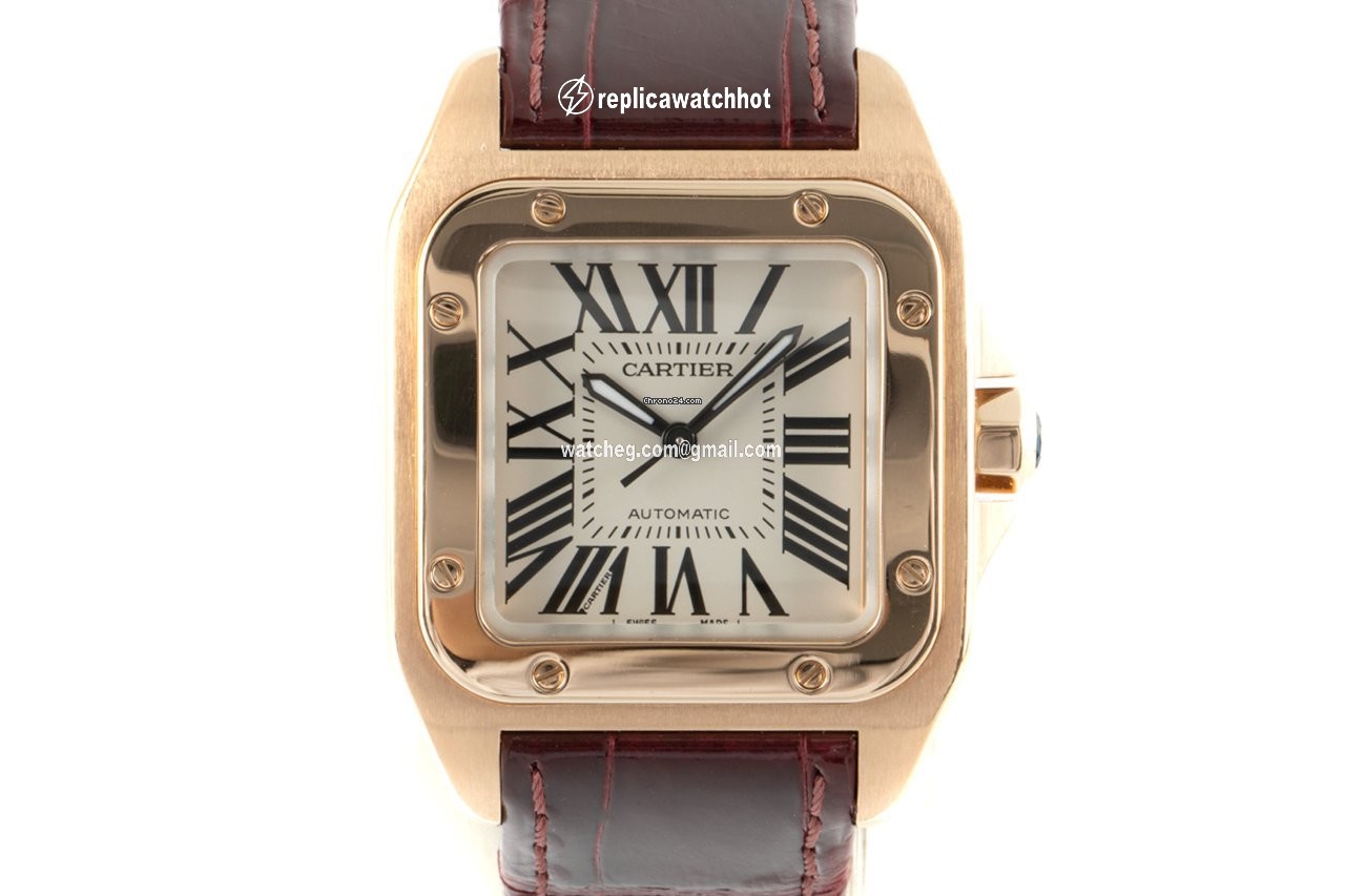 Cartier Santos 100 Mens watch Unisex Automatic Yellow gold 2879