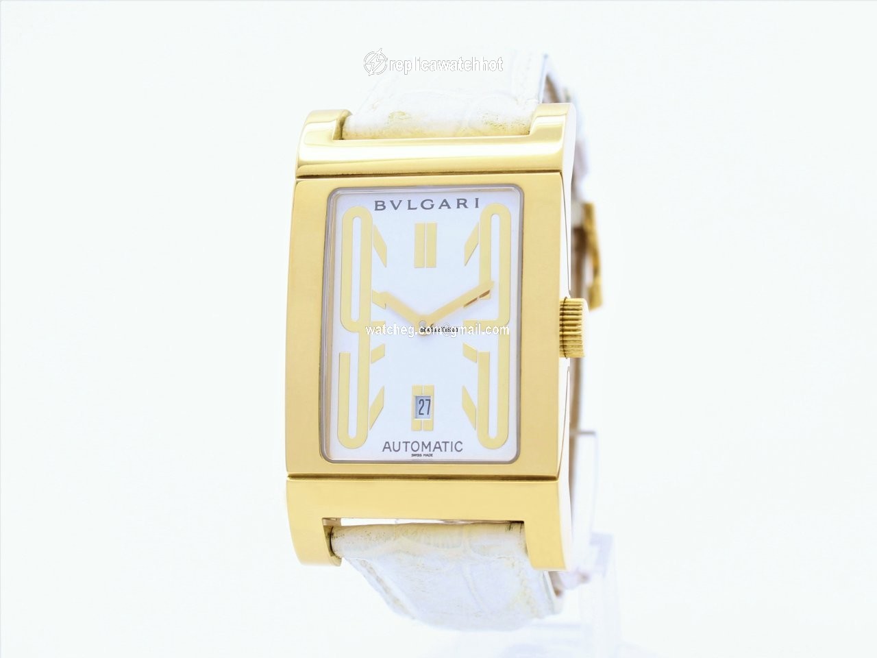 Bulgari Rettangolo Mens watch Unisex Automatic Yellow gold RT 45 G