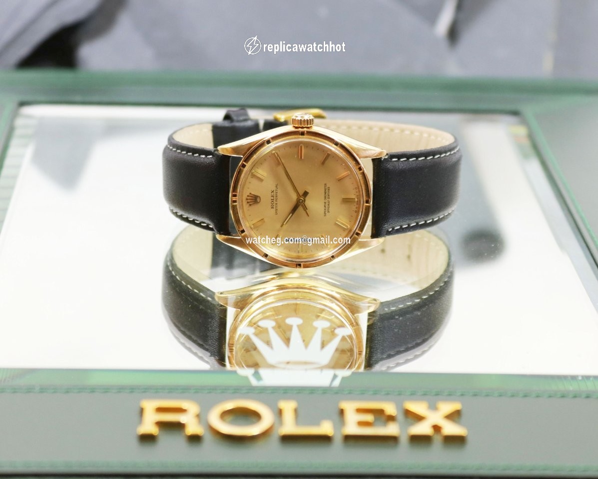 Rolex Oyster Perpetual 34 Mens watch Unisex Yellow gold Automatic 6569