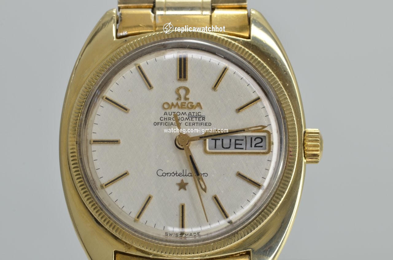 Omega Constellation Day-Date Mens watch Unisex Automatic Gold Steel 168.029