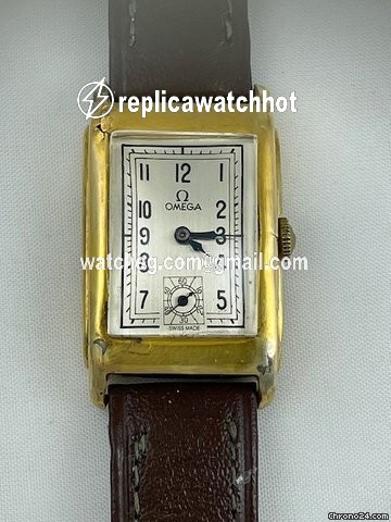 Omega Mens watch Unisex Manual winding Yellow gold Tank Rectangular 88139