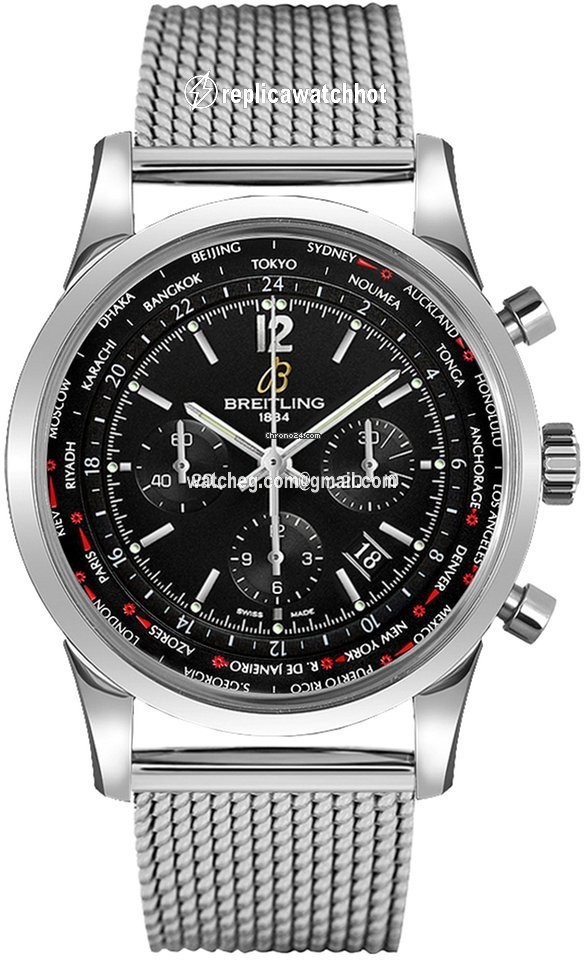 Breitling Transocean Unitime Pilot Mens watch Unisex Automatic Steel AB0510U6 BC26 159A