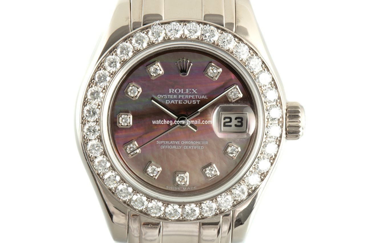 Rolex Lady-Datejust Pearlmaster Womens watch White gold Automatic 80299