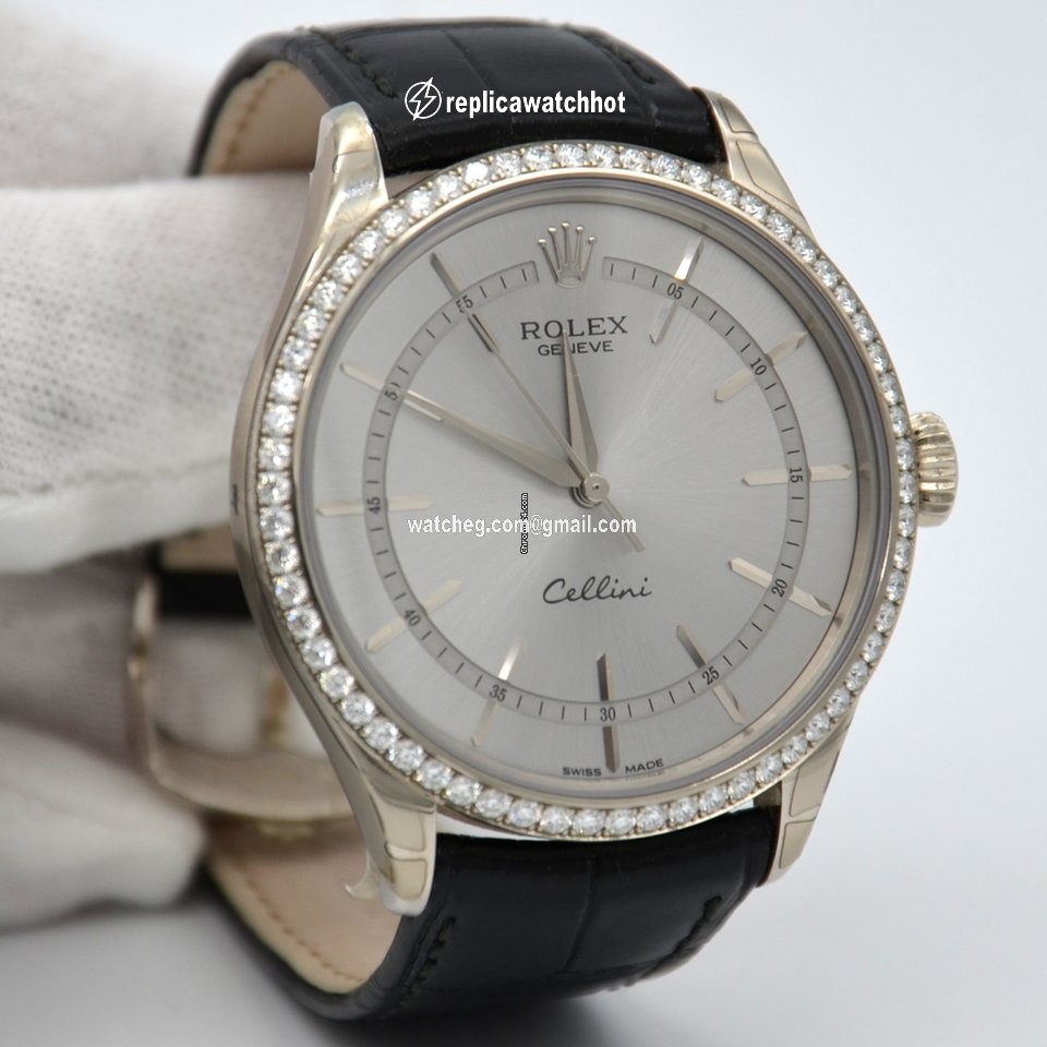 Rolex Cellini Time Mens watch Unisex White gold Automatic 50709RBR