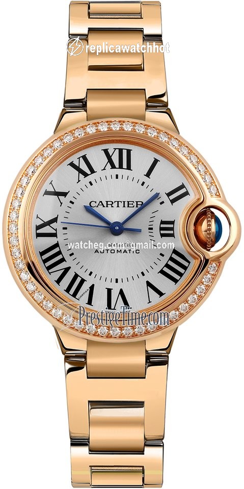 Cartier Ballon Bleu 33mm Womens watch Automatic Rose gold wjbb0063