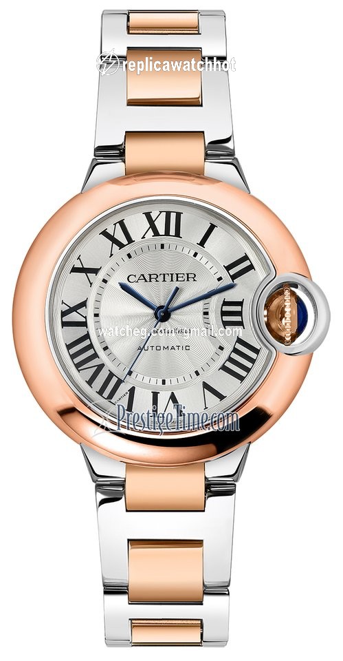 Cartier Ballon Bleu 33mm Womens watch Automatic Gold Steel w2bb0032
