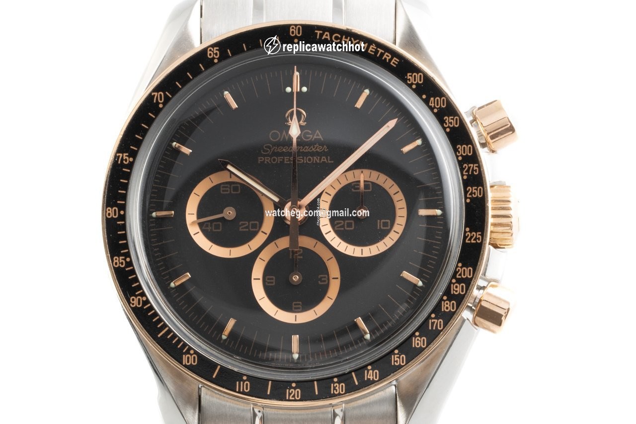 Omega Speedmaster Professional Moonwatch Mens watch Unisex Manual winding Gold Steel 3366.51.00