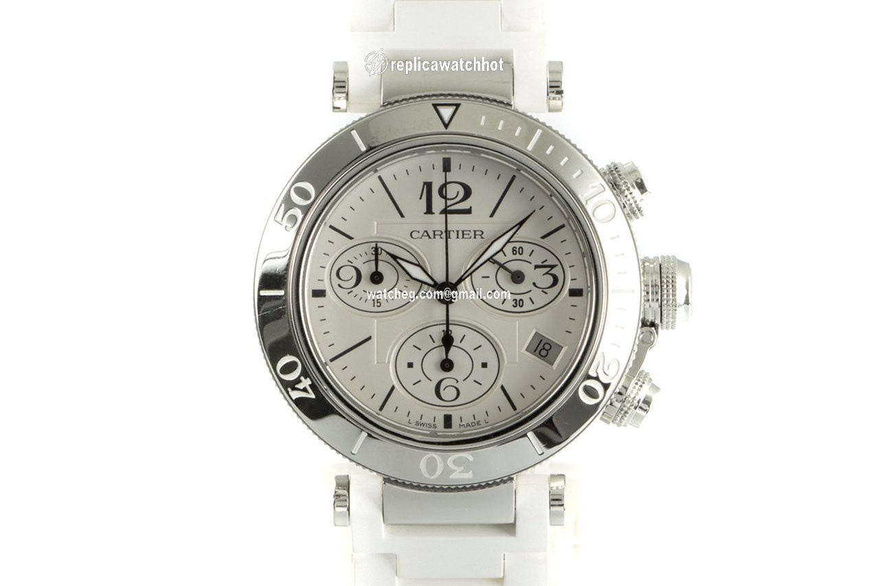 Cartier Pasha Seatimer Womens watch Quartz Steel 3129