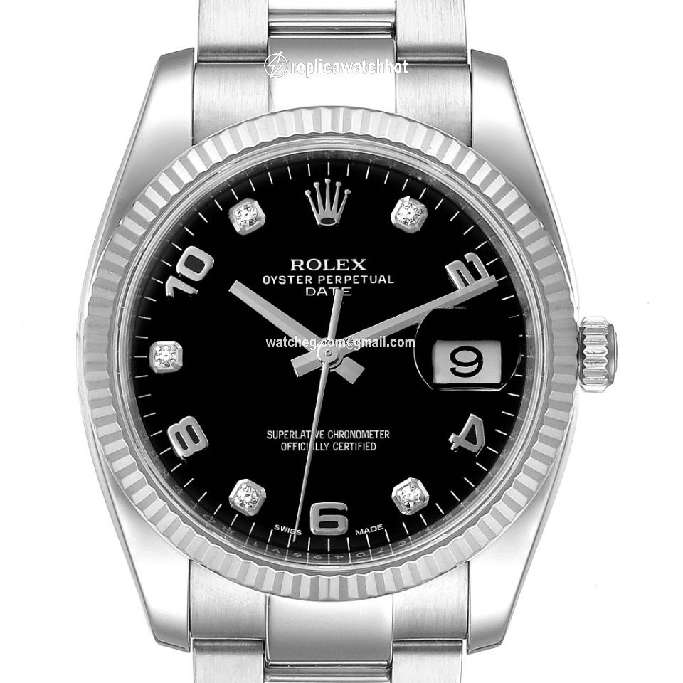 Rolex Oyster Perpetual Date Mens watch Unisex Steel Automatic 115234
