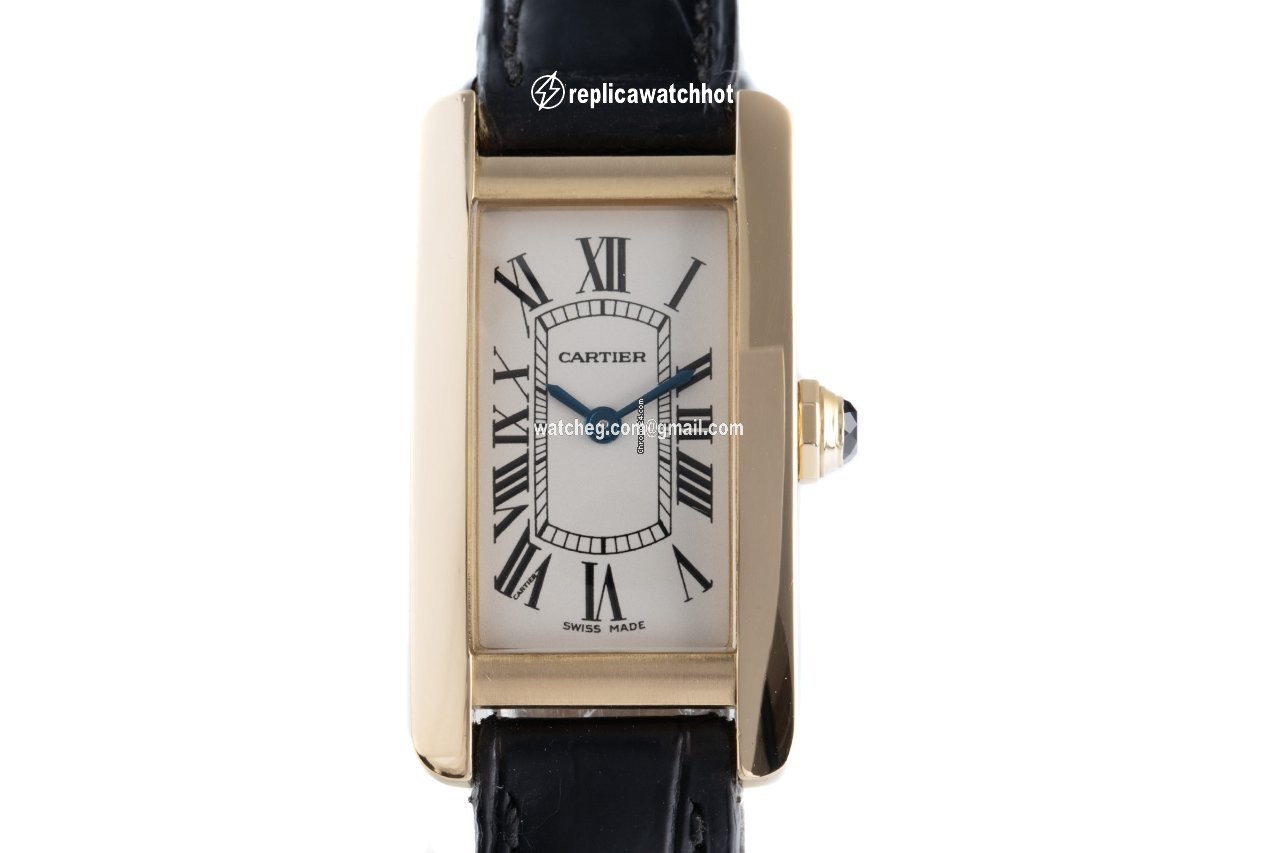 Cartier Tank Americaine Womens watch Quartz Yellow gold 2482