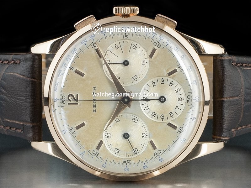 Zenith Mens watch Unisex Manual winding Rose gold 20528