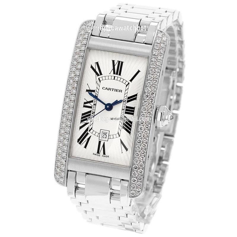 Cartier Tank Americaine Womens watch Automatic White gold WB7026L1