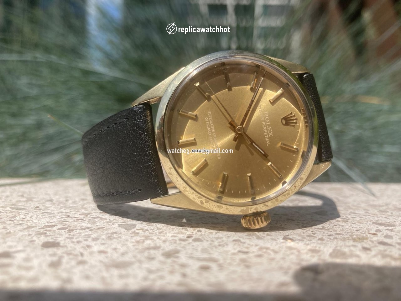 Rolex Oyster Perpetual 34 Mens watch Unisex Gold Steel Automatic 1024