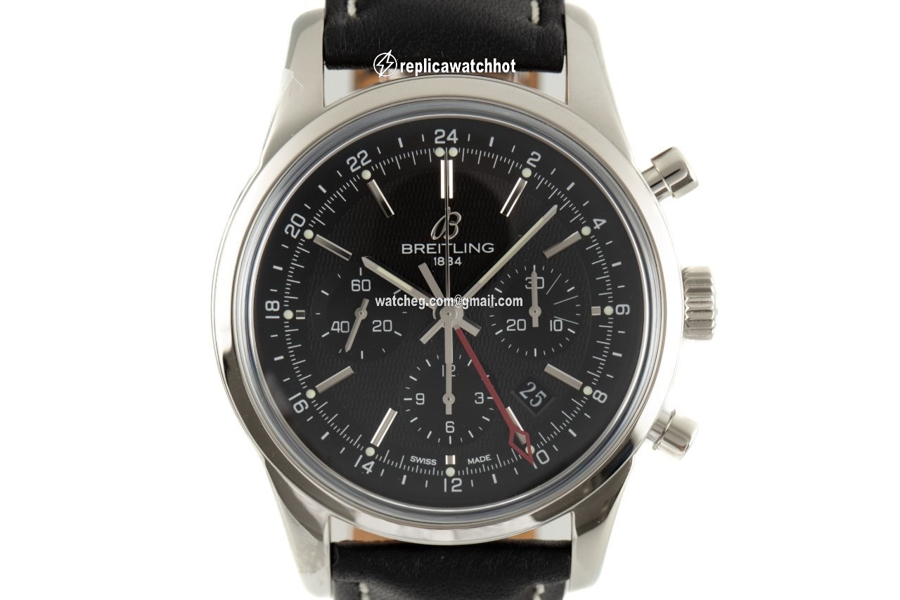 Breitling Transocean Chronograph GMT Mens watch Unisex Automatic Steel AB045112 BC67