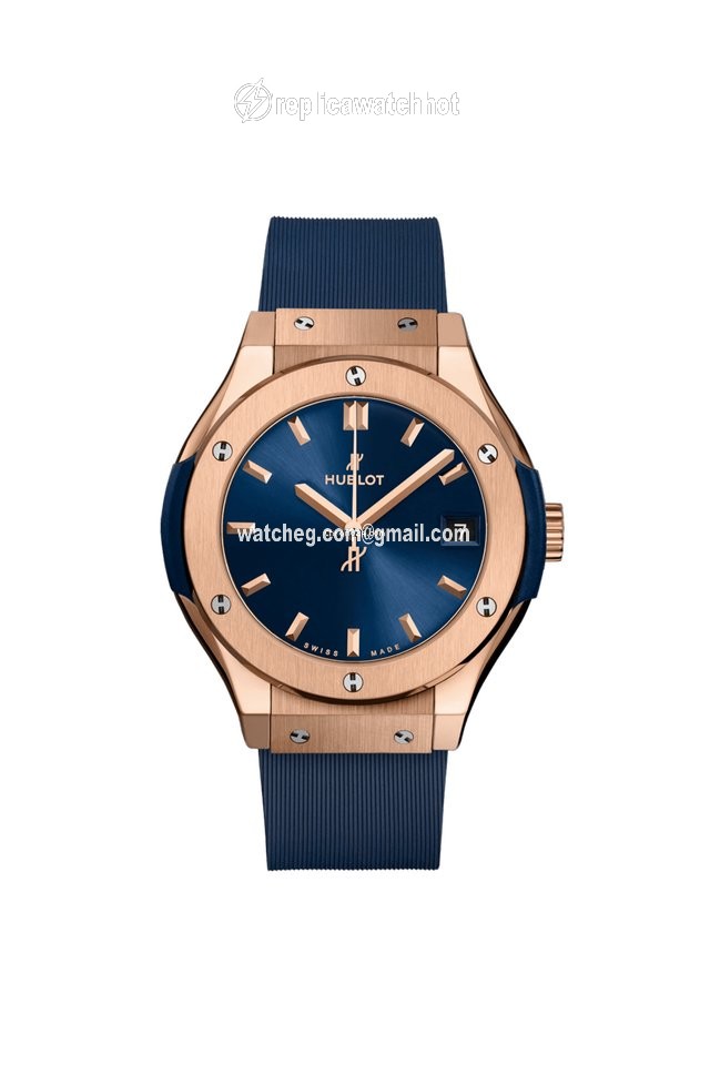 Hublot Classic Fusion Blue Womens watch Quartz Rose gold 581.OX.7180.RX