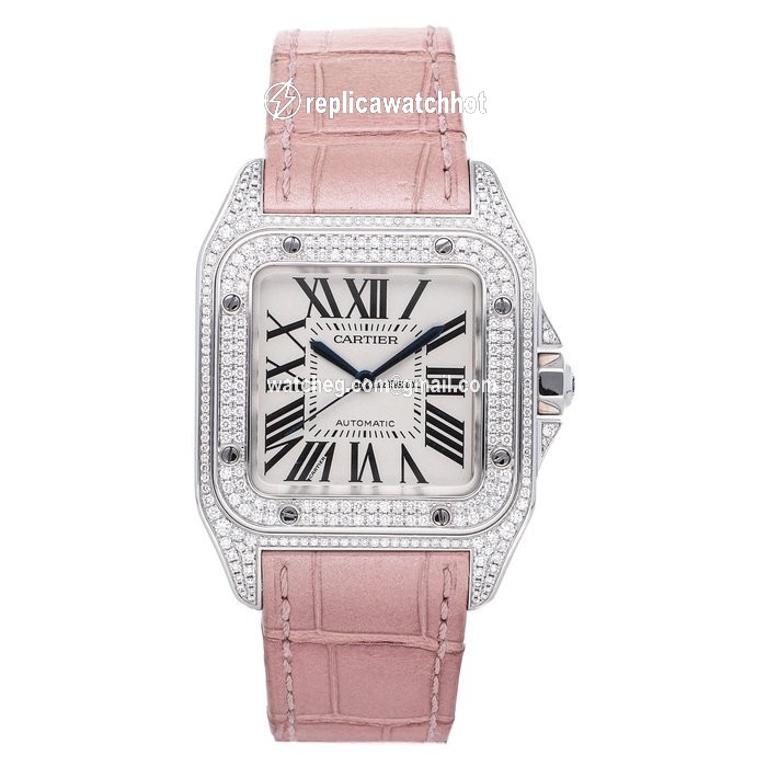 Cartier Santos 100 Womens watch Automatic White gold WM501751