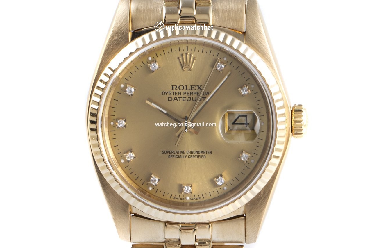 Rolex Datejust 36 Mens watch Unisex Yellow gold Automatic 16018