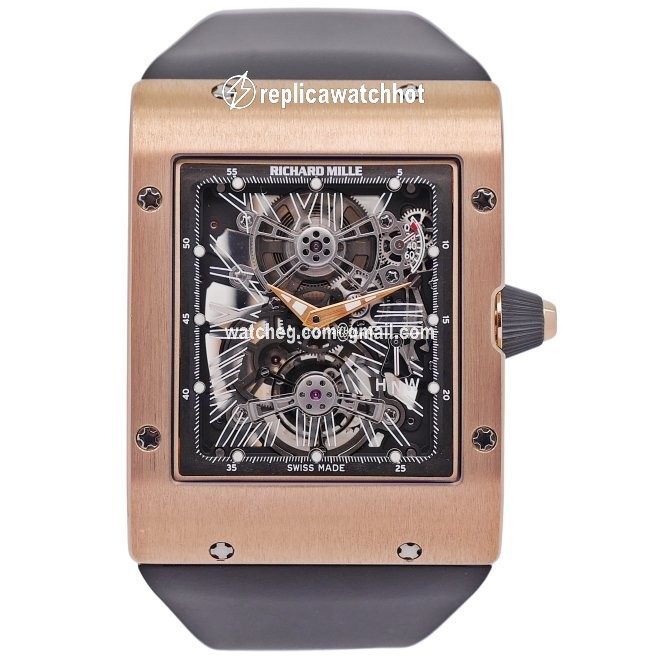 Richard Mille Mens watch Unisex Manual winding Rose gold RM017
