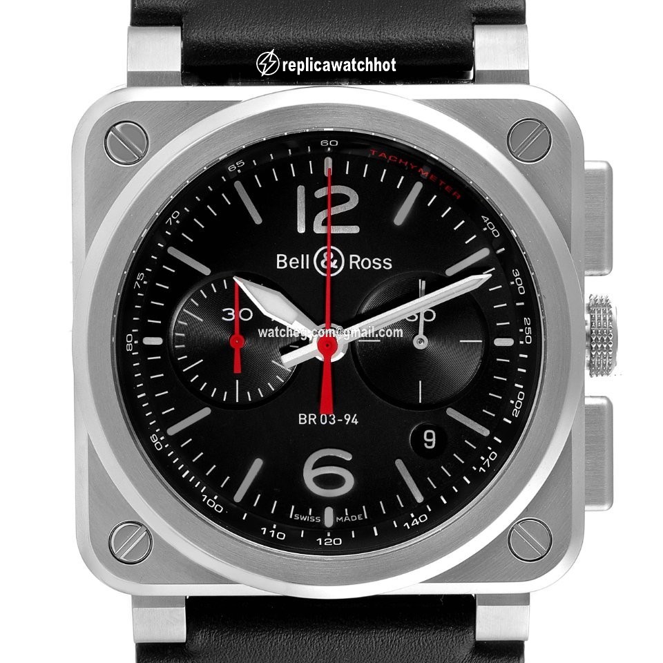 Bell & Ross BR 03-94 Chronographe Mens watch Unisex Automatic Steel BR0394-BLC-ST SCA