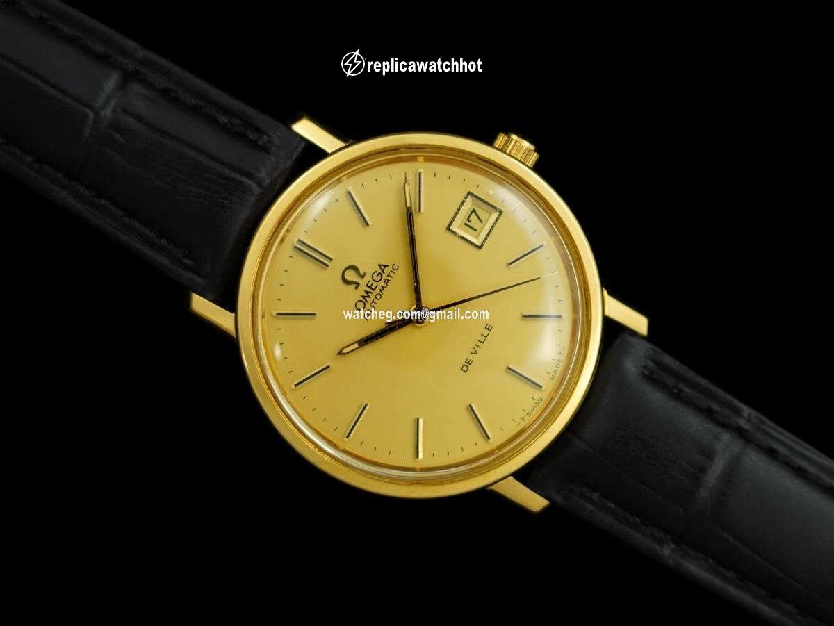 Omega De Ville Mens watch Unisex Automatic Gold Steel 7682