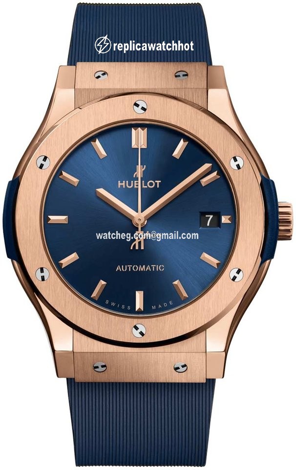 Hublot Classic Fusion Blue Mens watch Unisex Automatic Rose gold 511.ox.7180.rx