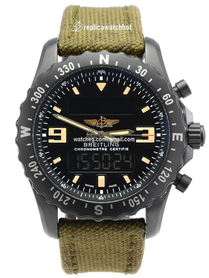 Breitling Chronospace Military Mens watch Unisex Quartz Steel M7836622 BD39