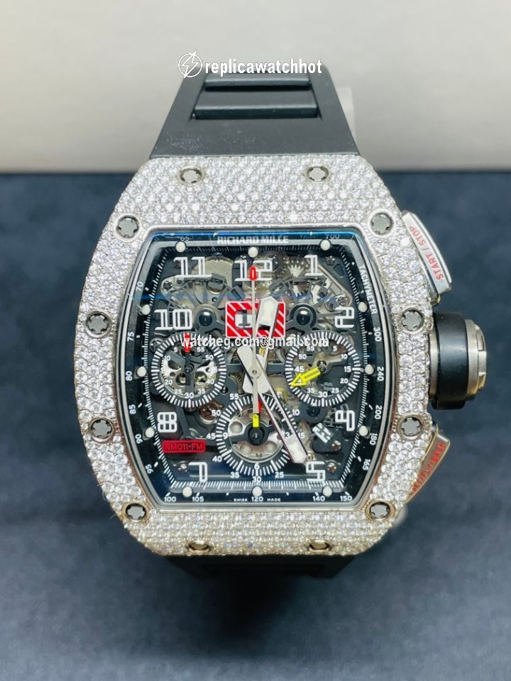 Richard Mille RM 011 Mens watch Unisex Automatic White gold RM-011-FM