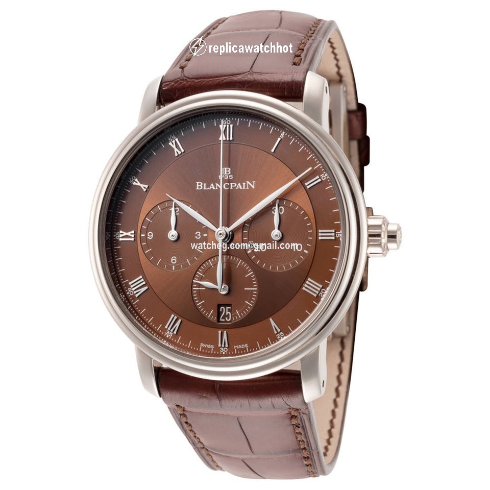 Blancpain Villeret Mens watch Unisex Automatic White gold 6185-1546-55B