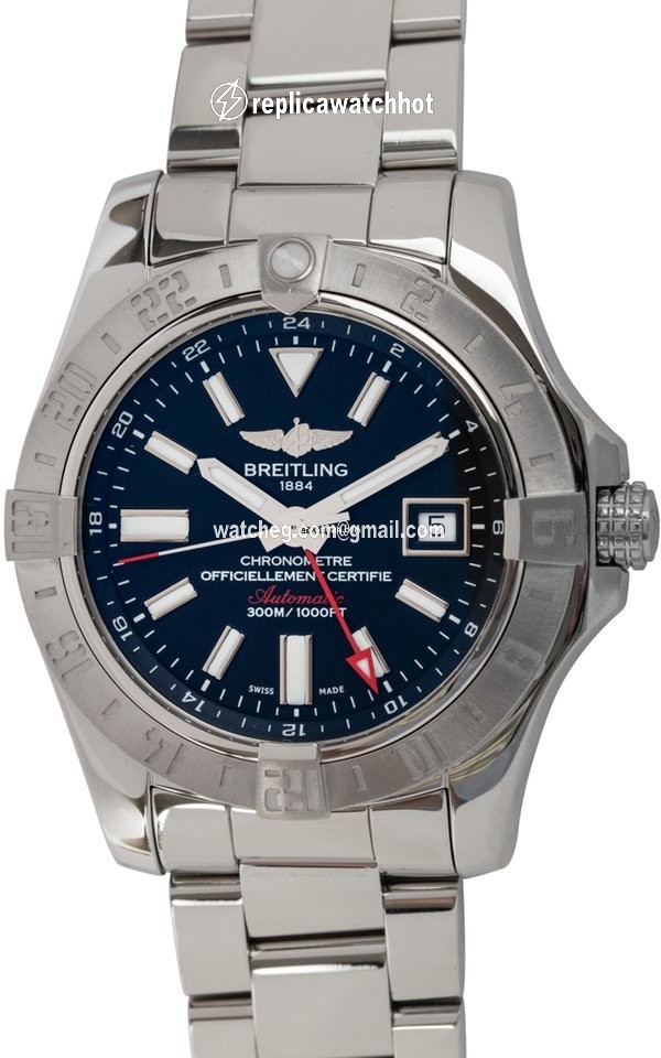 Breitling Avenger II GMT Mens watch Unisex Automatic Steel A3239011 BC35