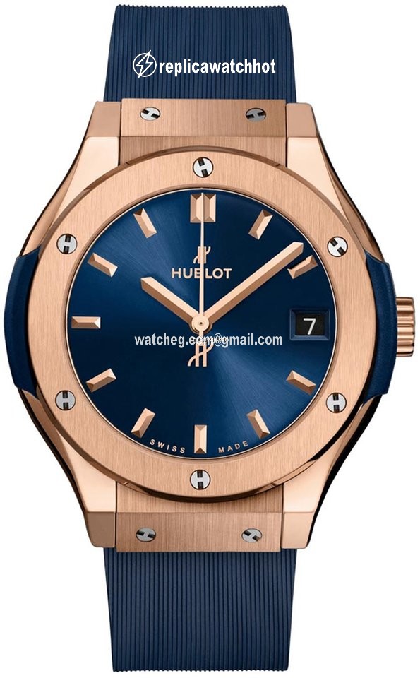 Hublot Classic Fusion Blue Mens watch Unisex Automatic Rose gold 542.ox.7180.rx
