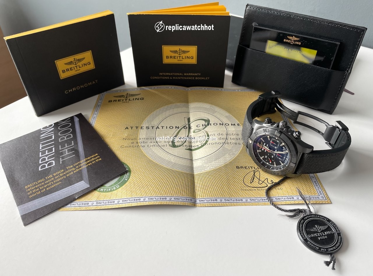 Breitling Chronomat 44 Blacksteel Mens watch Unisex Automatic Steel MB0111C3 BE35 253S