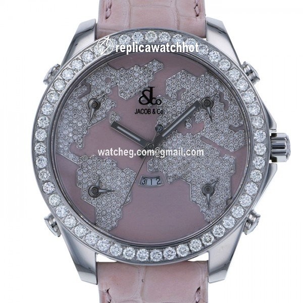 Jacob & Co. Five Time Zone Quartz Steel JC-47SPD