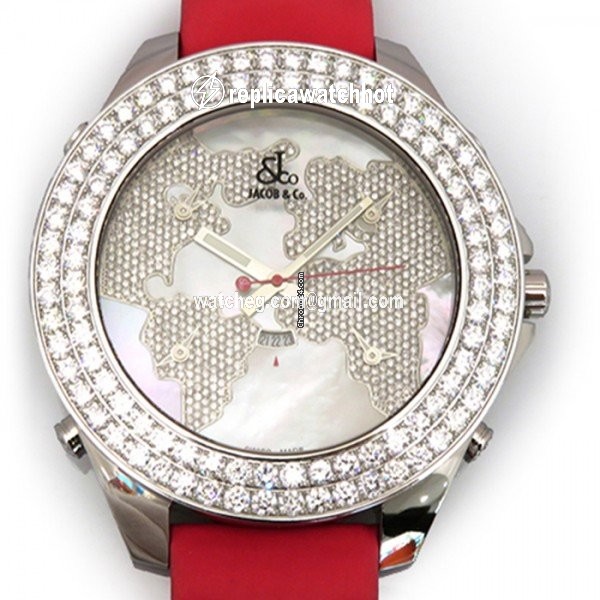 Jacob & Co. Five Time Zone Quartz Steel JC-47JDMD
