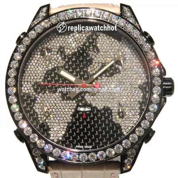 Jacob & Co. Five Time Zone Quartz Steel JC-47SCFDCB